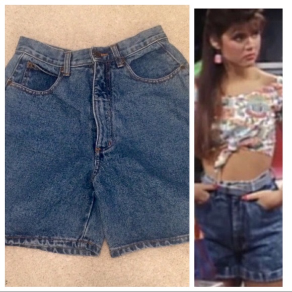 90s jean shorts outfit